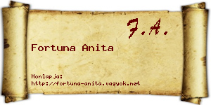 Fortuna Anita névjegykártya